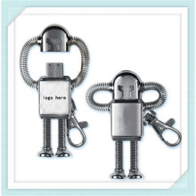 Silver Metal Man Robot Mémoire Flash USB pour Boy (EP040)